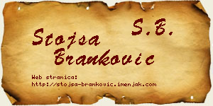 Stojša Branković vizit kartica